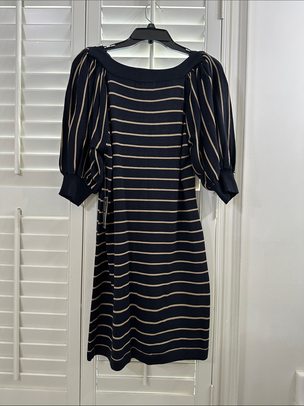 Jessica Howard Black with Gold Stripe Midi Dress - Picture 4 of 4